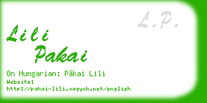 lili pakai business card